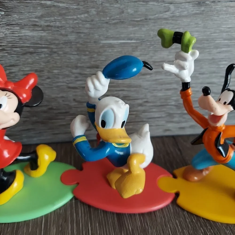 Vintage Disney Applause Mickey Minnie Mouse Donald Duck Goofy Figures Set